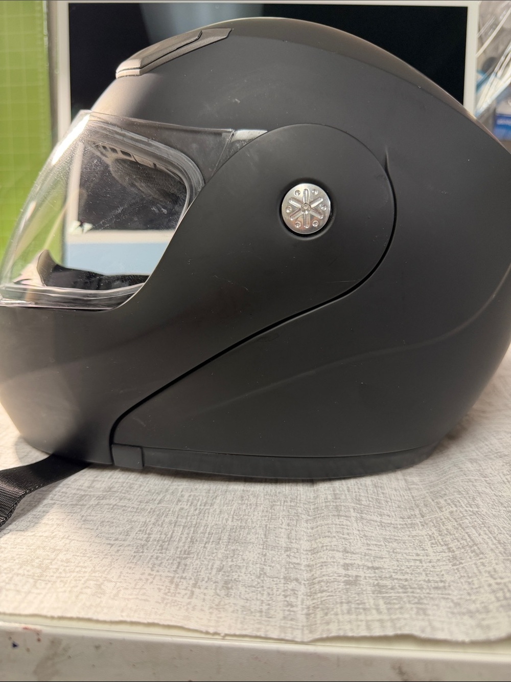 BILT Matte Black Full-Face modular Motorcycle Helmet with Clear Visor XXXL